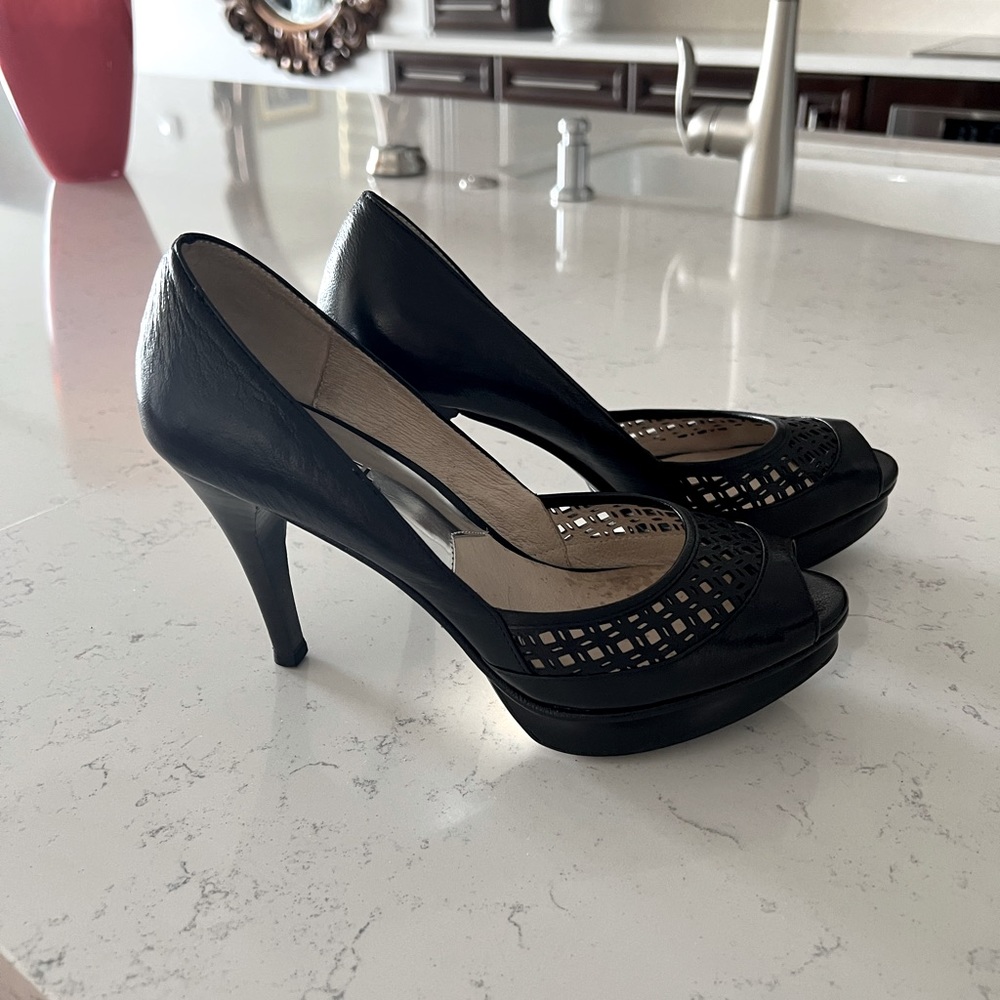 Michael Kors black heel shoes, size 8.5